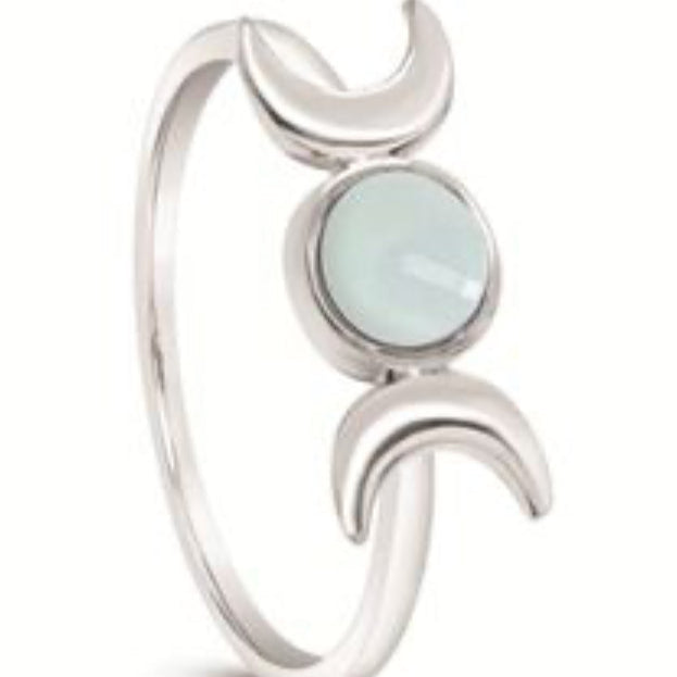 Blue Chaledony Sterling Silver Ring