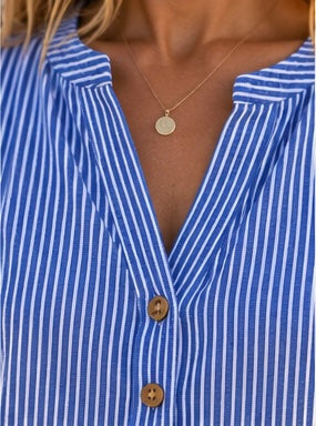 Sandbar Dress – Blue Striped Summer Dress