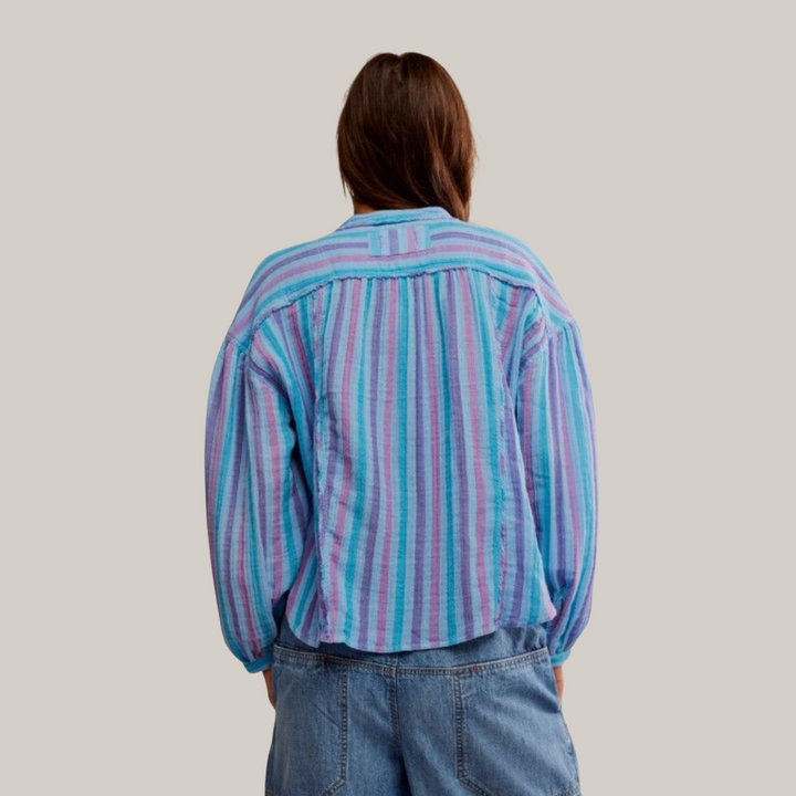 We the free - striped valley cloth shirt - Relaxed Cotton Overshirt