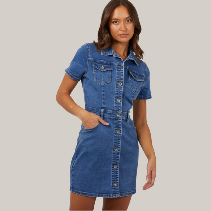 Silent Theory Denim Shay Mini Dress
