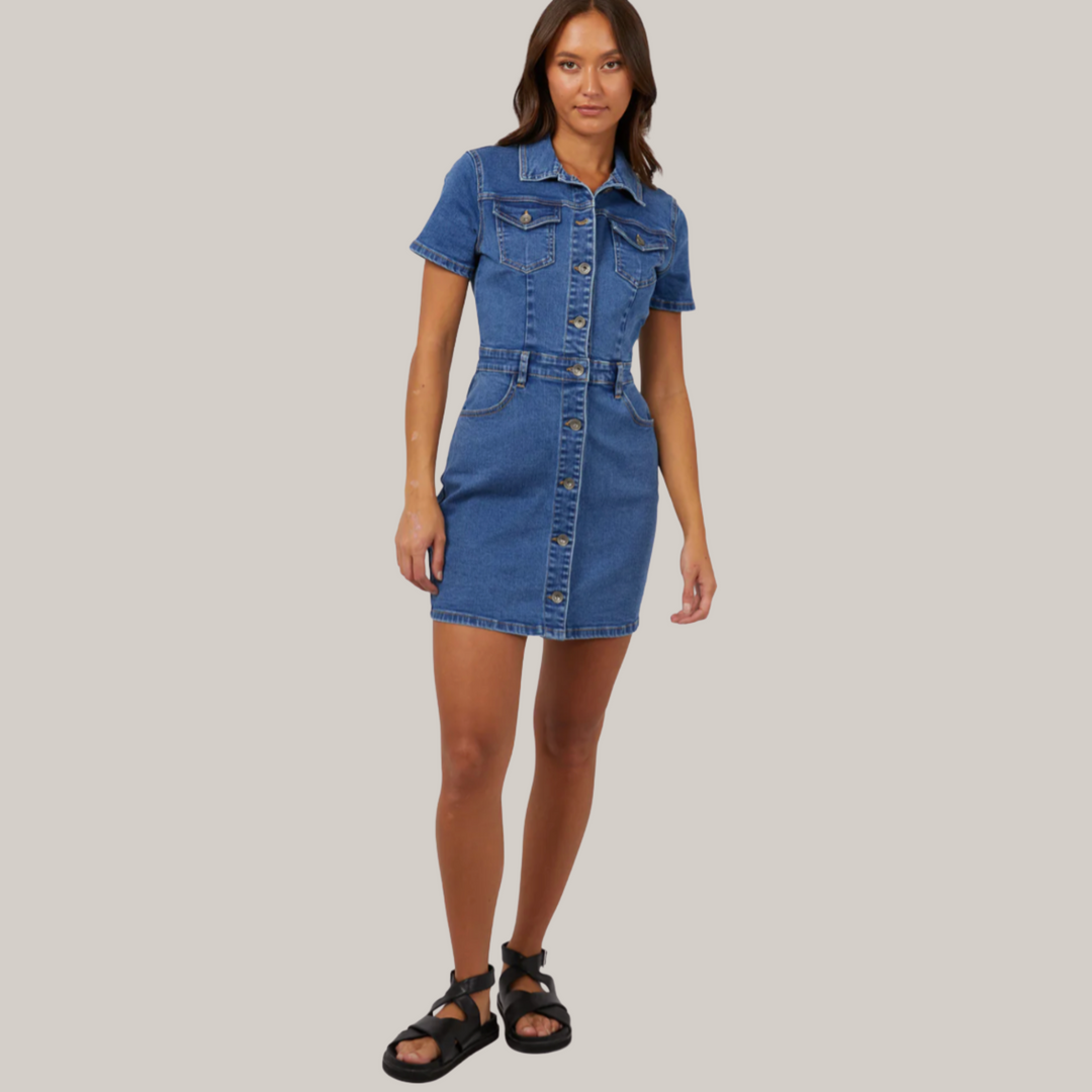 Silent Theory Denim Shay Mini Dress