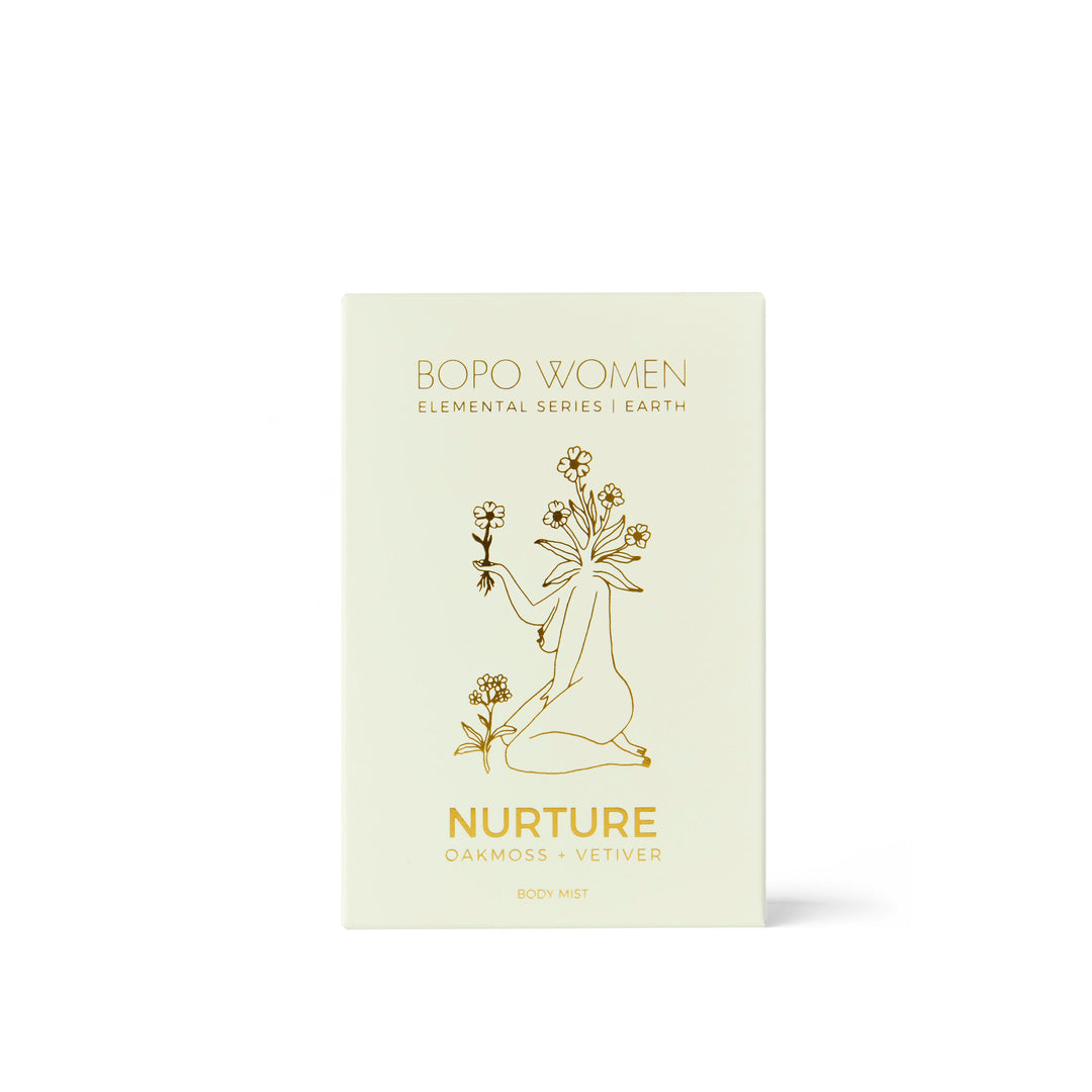 BOPO Women's 'Nurture' product packaging on a white background