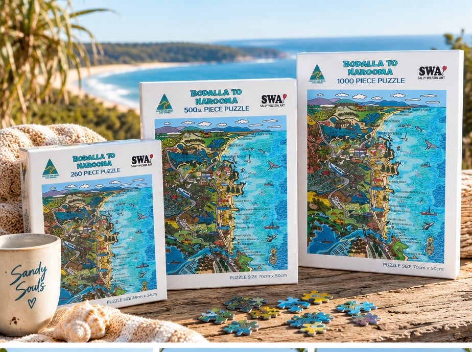 Bodalla to Narooma South Coast Jigsaw Puzzle | Sally Wilson Art