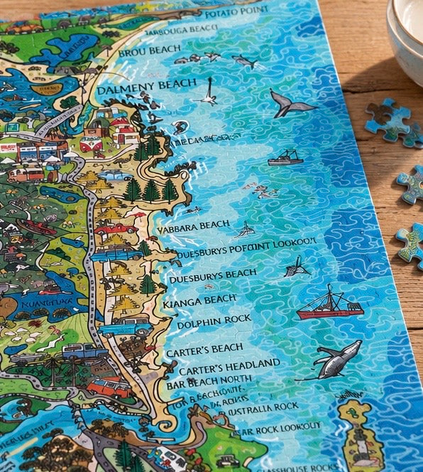Bodalla to Narooma South Coast Jigsaw Puzzle | Sally Wilson Art
