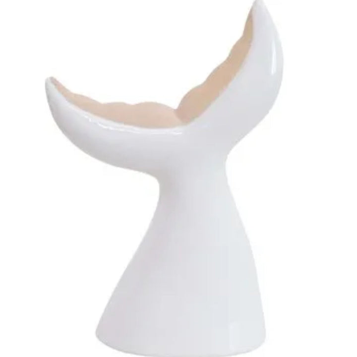 Coastal Whale Décor – White Ocean-Inspired Home Accent