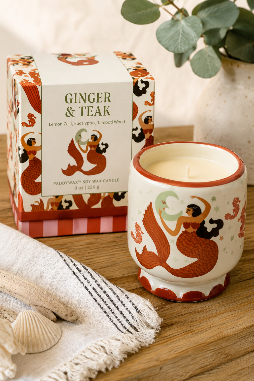 Ginger & Teak Soy Candle – 8oz