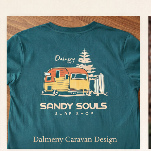 Dalmeny Caravan Tee – Sandy Souls Surf Shop NSW South Coast T-Shirt