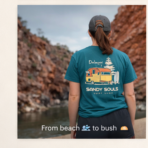 Dalmeny Caravan Tee – Sandy Souls Surf Shop NSW South Coast T-Shirt