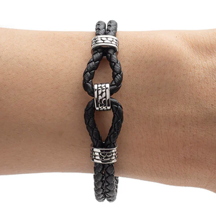Tideband – Leather Bracelet with Stainless Steel Clasp