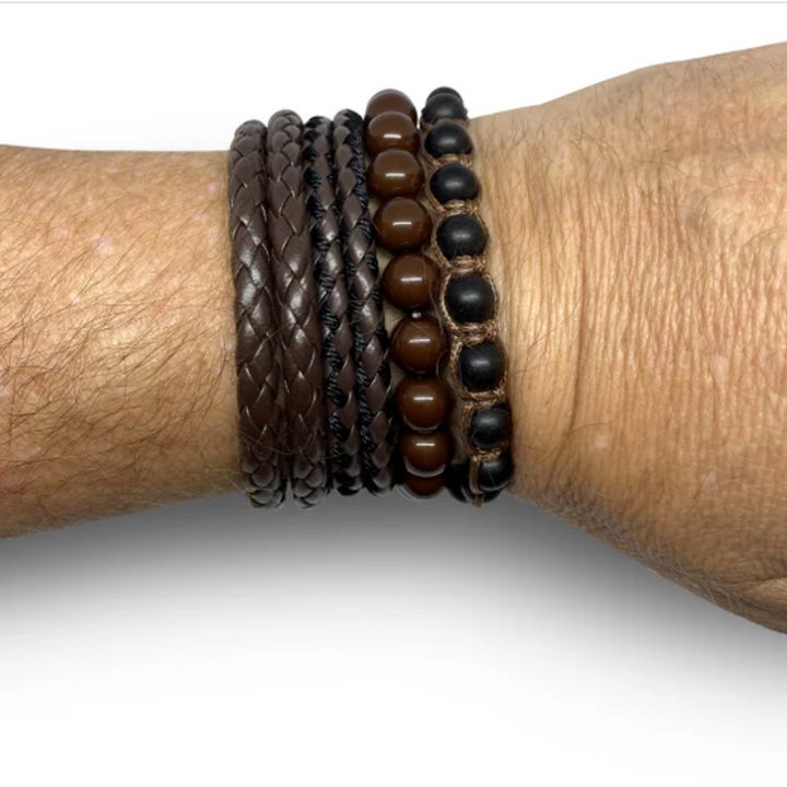 Tide + Time Set – Men's Watch & Leather Bracelets